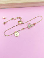 Gold Ballet Dance Girl Charm Bracelet Dance School Student Gift Idea Personalized Jewelry, BN1038