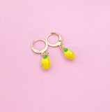 Gold Yellow Lemon Earrings, N3220