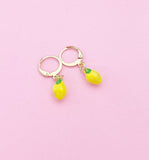 Gold Yellow Lemon Earrings, N3220