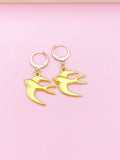 Gold or Silver Swallow Bird Charm Earrings Mother's Day Gifts Ideas, N2749