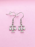 Silver Scale of Justice Earrings, Lawyer Gift