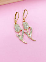 Gold Tulip Stainless Steel Hypoallergenic Earrings, N5084B