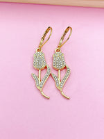 Gold Tulip Stainless Steel Hypoallergenic Earrings, N5084B