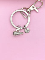 Silver Megaphone Cheerleader Charm Keychain Cheerleader Gifts Idea Personalized Made to Order Jewelry, AN5299