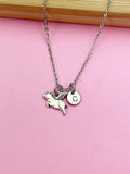 Silver Flying Pig Charm Necklace Farmer Pig Pet Gifts Idea Personalized Customized Jewelry, AN1743