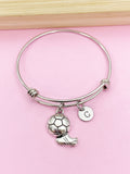 Silver Soccer Ball Charm Bracelet Girl Soccer Team Gifts Idea Personalized Made to Order Jewelry, N2156