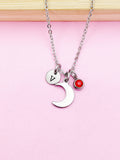 Silver Celestial Moon Charm Necklace Galaxy Gift Ideas Personalized Customized Jewelry, AN4444