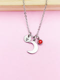 Silver Celestial Moon Charm Necklace Galaxy Gift Ideas Personalized Customized Jewelry, AN4444