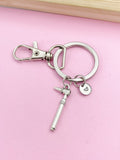 Silver Otoscope Charm Keychain, Audiology Medical Device Charm, Personalized Customized Jewelry, N773