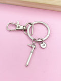 Silver Otoscope Charm Keychain, Audiology Medical Device Charm, Personalized Customized Jewelry, N773
