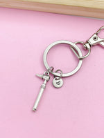 Silver Otoscope Charm Keychain, Audiology Medical Device Charm, Personalized Customized Jewelry, N773