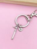 Silver Otoscope Charm Keychain, Audiology Medical Device Charm, Personalized Customized Jewelry, N773