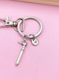 Silver Otoscope Charm Keychain, Audiology Medical Device Charm, Personalized Customized Jewelry, N773