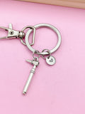 Silver Otoscope Charm Keychain, Audiology Medical Device Charm, Personalized Customized Jewelry, N773