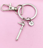 Silver Otoscope Charm Keychain, Audiology Medical Device Charm, Personalized Customized Jewelry, N773