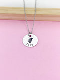 Silver Tuba Charm Necklace Music Instrument School Marching Band Gifts Idea Personalized Customized Made to Order, D417