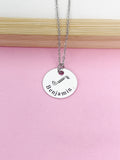 Silver Bass Clarinet Charm Necklace Music Instrument School Marching Band Gift Idea Personalized Customized Made to Order D419