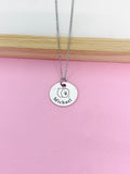 Silver Cymbals Charm Necklace Music Instrument School Marching Band Gift Idea Personalized Customized Made to Order D420