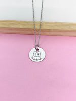 Silver Cymbals Charm Necklace Music Instrument School Marching Band Gift Idea Personalized Customized Made to Order D420