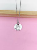 Silver Cymbals Charm Necklace Music Instrument School Marching Band Gift Idea Personalized Customized Made to Order D420