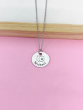 Silver Cymbals Charm Necklace Music Instrument School Marching Band Gift Idea Personalized Customized Made to Order D420