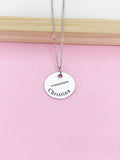 Silver Flute Charm Necklace Music Instrument School Marching Band Gifts Idea Personalized Customized Made to Order D423