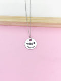 Silver Trumpet Charm Necklace Music Instrument School Marching Band Gifts Ideas Personalized Customized Made to Order D427