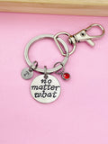 Silver No Matter What Charm Keychain, Personalized Gift, N4747