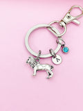Silver Lion Charm Keychain, Personalized Gift, N344A