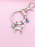 Silver Lion Charm Keychain, Personalized Gift, N344A