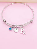 Silver Pharmacist RX Charm Bracelet, N2239