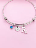 Silver Pharmacist RX Charm Bracelet, N2239