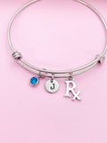 Silver Pharmacist RX Charm Bracelet, N2239