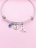 Silver Pharmacist RX Charm Bracelet, N2239