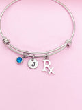 Silver Pharmacist RX Charm Bracelet, N2239