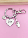 Heart Goal Shovel Customize Charm Keychain Motivation Graduation Gifts Ideas, D444