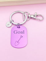 Goal Shovel Customize Charm Keychain Motivation Graduation Gifts Ideas, D445