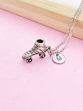 Silver Roller Skate Charm Necklace Customize Personalized Gift, N791