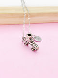Silver Roller Skate Charm Necklace Customize Personalized Gift, N791