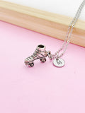 Silver Roller Skate Charm Necklace Customize Personalized Gift, N791
