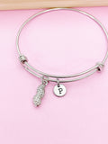 Silver Peanut Bracelet Birthday Personalized Customize Gifts, N1435B