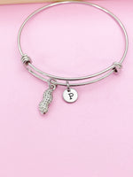 Silver Peanut Bracelet Birthday Personalized Customize Gifts, N1435B