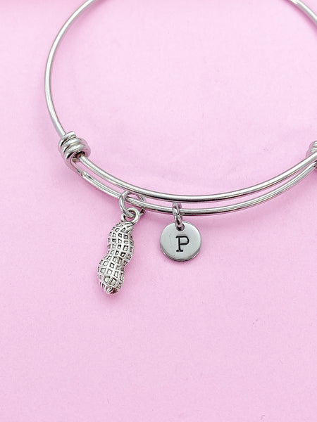 Silver Peanut Bracelet Birthday Personalized Customize Gifts, N1435B