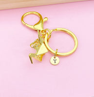 Gold Paper Crane keychain Japanese Crane Bird Customize, AN1470