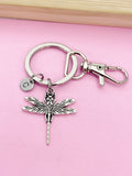 Silver Dragonfly Charm Keychain Personalized Customize Gifts, AN56