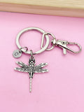 Silver Dragonfly Charm Keychain Personalized Customize Gifts, AN56