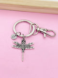 Silver Dragonfly Charm Keychain Personalized Customize Gifts, AN56