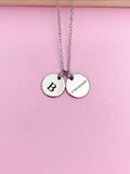 Silver Flute Charm Necklace Music Instrument School Marching Band Gifts Idea Personalized Customized Made to Order, D430