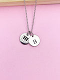 Silver Piano Keyboard Charm Necklace Music Instrument School Marching Band Gift Idea Personalized Customized Made to OrderD433