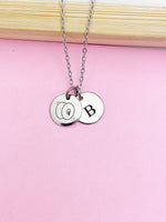 Silver Cymbals Charm Necklace Music Instrument School Marching Band Gifts Idea Personalized Customized Made to Order D434
